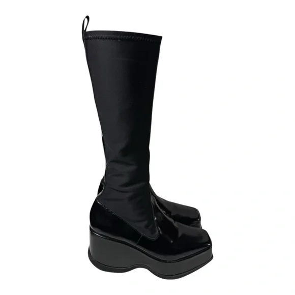 Black Platform Knee-High Boots Jeffrey Campbell - Picture 3 of 7